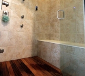 Master Shower with Custom Teek Floor